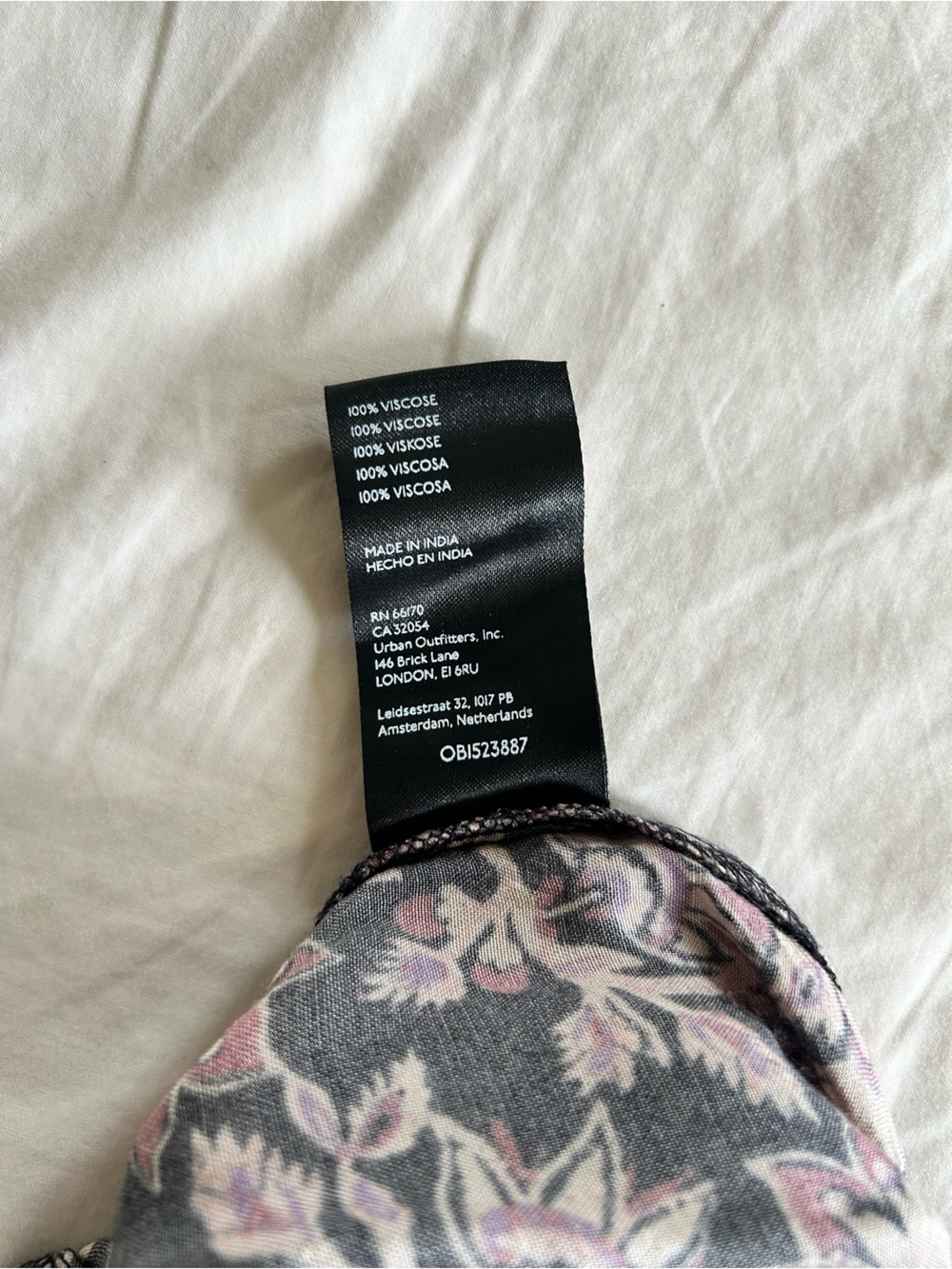 Free People Black Floral Midi Dress with Purple and Pink Accents - Picture 6 of 6